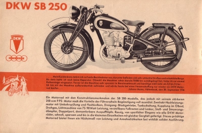 DKW Programm 10.1938