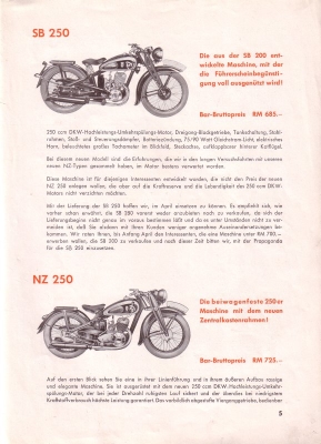DKW Programm 1938