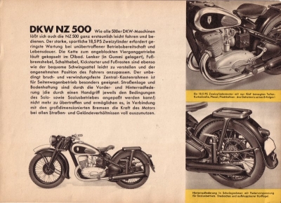 DKW NZ 500 Prospekt 7.1939