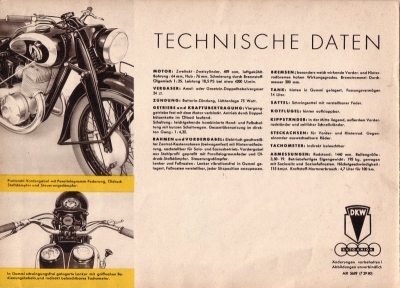 DKW NZ 500 Prospekt 7.1939