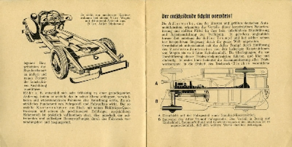 Adler Warum Frontantrieb? Prospekt 1935