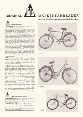 Fels Fahrrad Programm 1954