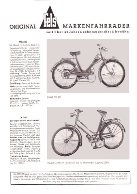 Fels Fahrrad Programm 1954