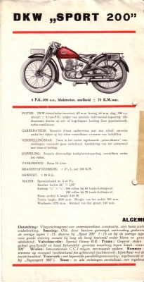 DKW Programm ca. 1930 NL