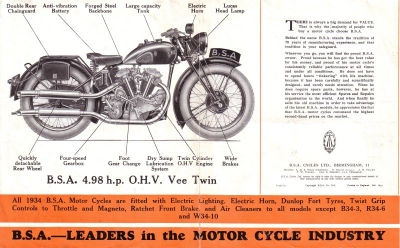 BSA Programm 10.1933