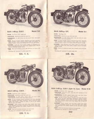BSA Programm 1936