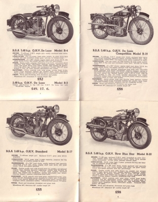 BSA Programm 1936