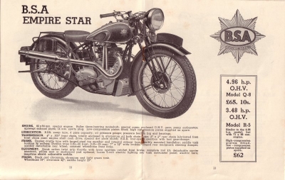 BSA Programm 1936