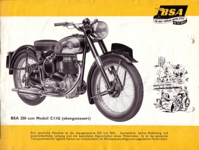 BSA 250ccm Prospekt 1954