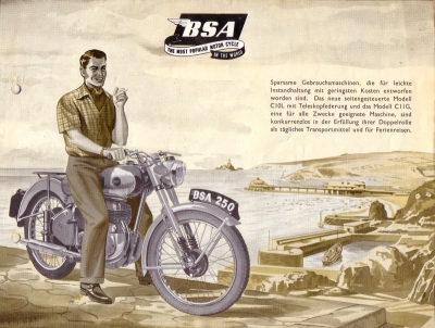 BSA 250ccm Prospekt 1954