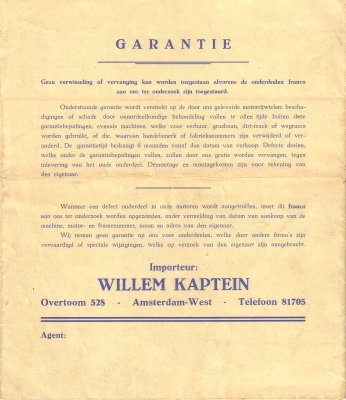 Calthorpe Programm 1933