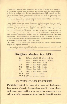 Douglas 150 ccm brochure 1934