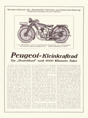 Peugeot P 110 brochure ca. 1930