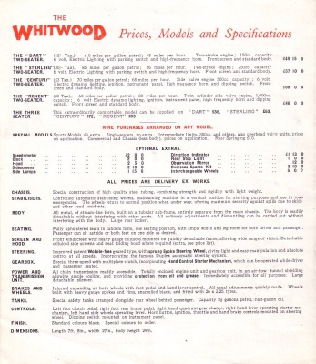Whitwood Monocar Prospekt 1935