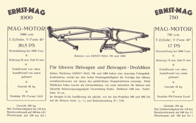 Ernst-MAG Programm 1927