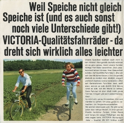 Victoria Fahrrad Programm ca. 1968