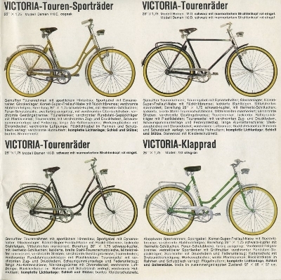 Victoria Fahrrad Programm ca. 1968