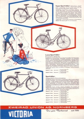 Victoria Fahrrad Programm 1960