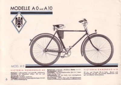 Victoria Fahrrad Programm 1934 Teil 1