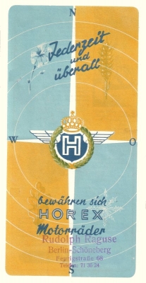 Horex Regina 350 Prospekt 1950