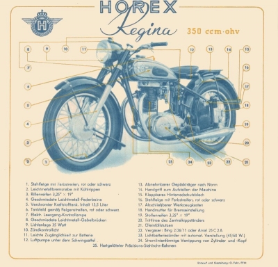 Horex Regina 350 Prospekt 1950