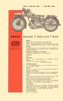 Horex program 1931