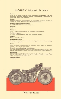 Horex Programm 1931