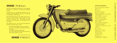 Horex Parilla 100 ccm Prospekt 1957