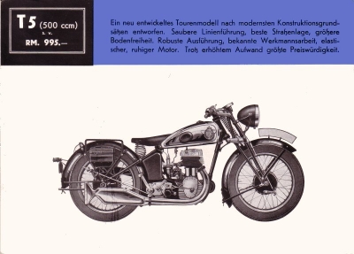 Horex Programm ca. 1938