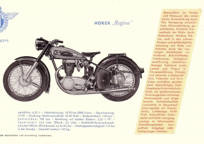 Horex Regina 350 Prospekt 1951