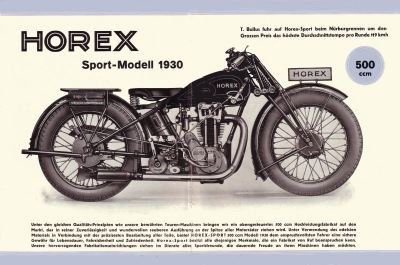 Horex 500 Sport Prospekt 1930