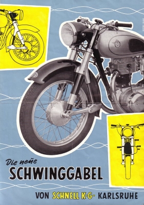 Horex Schwinggabel der Schnell KG Prospekt 1954