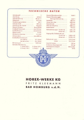 Horex Regina 350 Prospekt ca. 1954