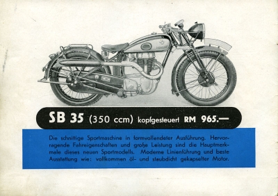 Horex Programm ca. 1939