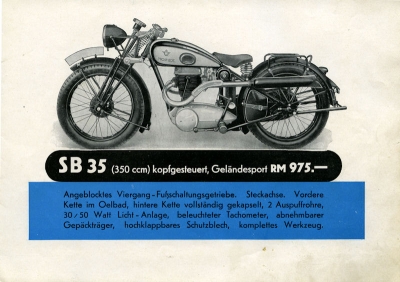 Horex Programm ca. 1939