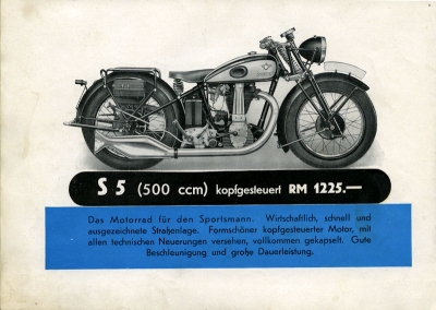 Horex Programm ca. 1939