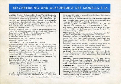 Horex Programm ca. 1939