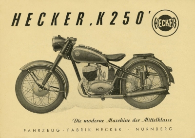 Hecker K 250 Prospekt 1950er Jahre