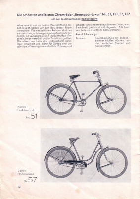 Brennabor Fahrrad Programm 1937 Teil 1