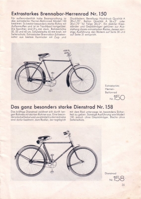 Brennabor Fahrrad Programm 1937 Teil 1