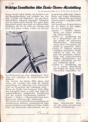 Brennabor Fahrrad Programm 1936 Teil 1