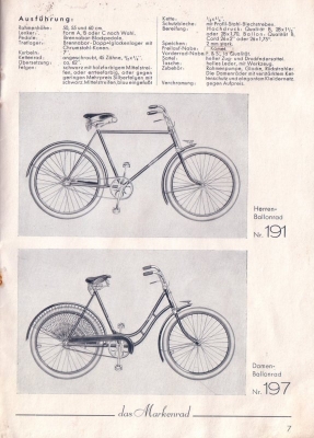 Brennabor Fahrrad Programm 1936 Teil 1