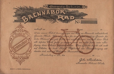 Brennabor Fahrrad Programm 1896 Teil 3