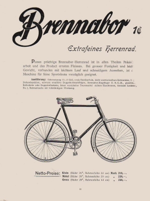 Brennabor bicycle program 1901 part 2