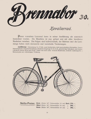 Brennabor bicycle program 1901 part 2