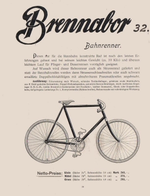 Brennabor bicycle program 1901 part 2