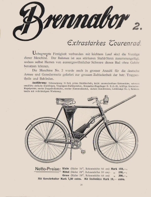 Brennabor bicycle program 1901 part 2