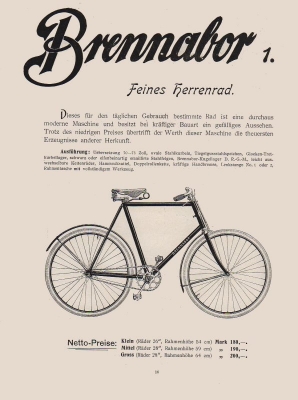 Brennabor Fahrrad Programm 1901 Teil 1