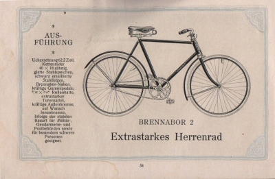 Brennabor Fahrrad Programm 1921 Teil 2