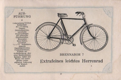 Brennabor Fahrrad Programm 1921 Teil 2